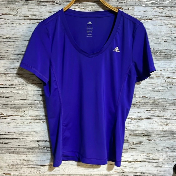 Adidas  blue short sleeve shirt size small - Picture 1 of 7
